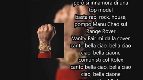 testo canzone comunisti col rolex|J.